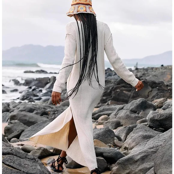 Free People Free Fall Sweater Maxi Dress - Ivory - Picture 3 of 9